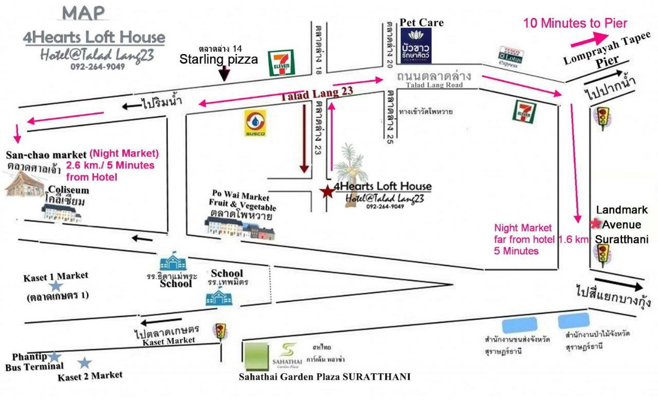 4Hearts Loft House Hotel Surat Thani Buitenkant foto